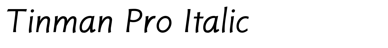 Tinman Pro Italic